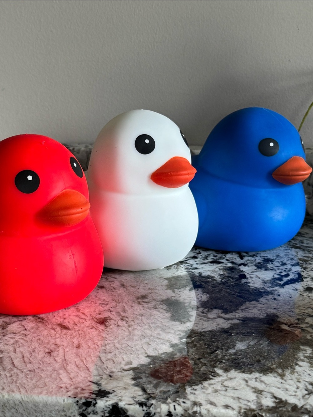 Classic Trio Rubber Duck Set - Red, White, Blue